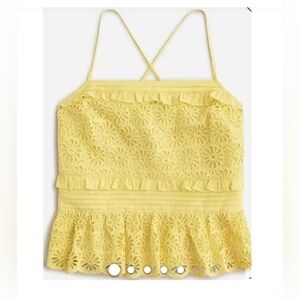 NWOT J.Crew Jessie Eyelet Peplum Top